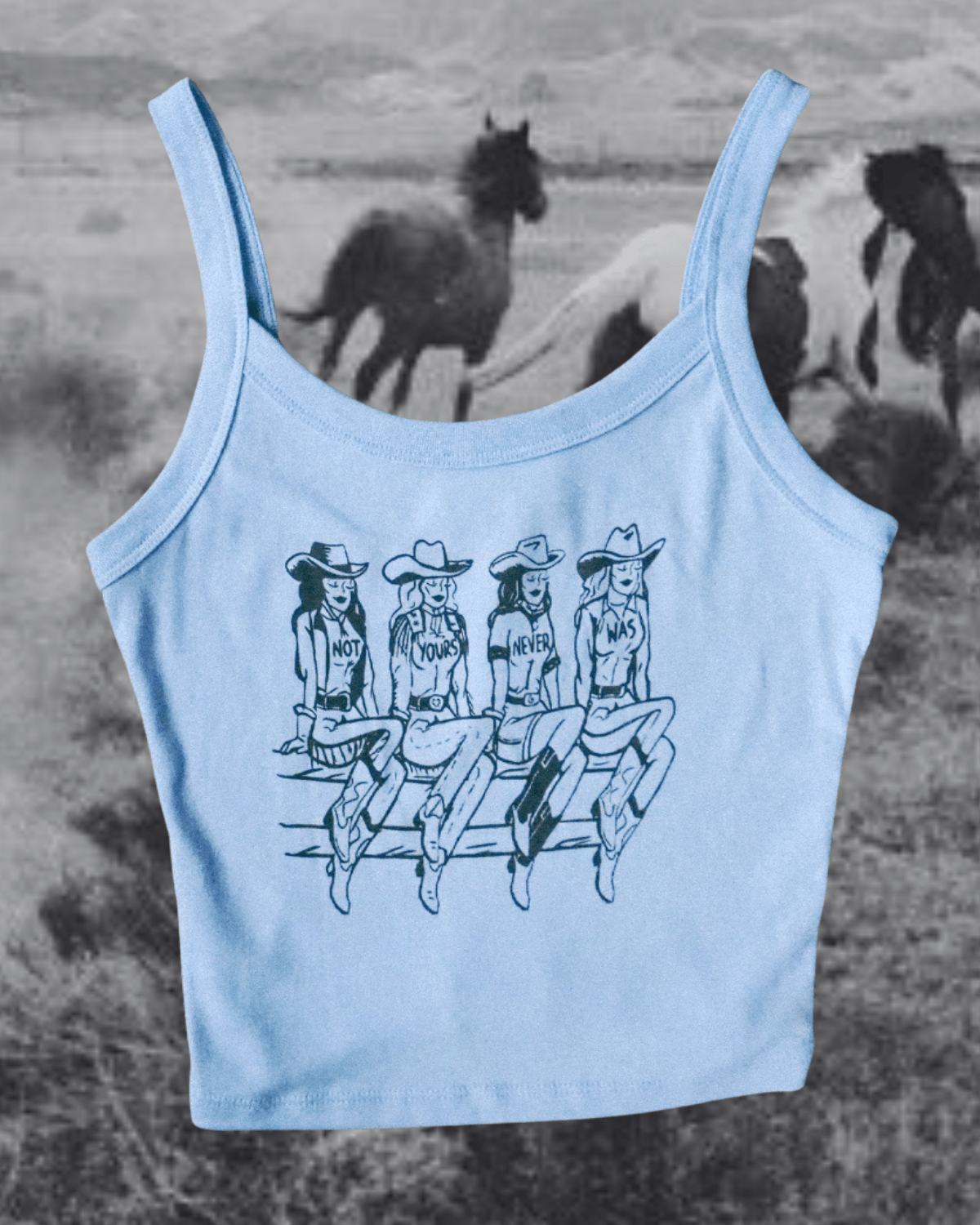 Not Yours Blue Strappy Tank - Intrigue Ink Visit Bozeman, Unique Shopping Boutique in Montana, Work from Home Clothes for Women