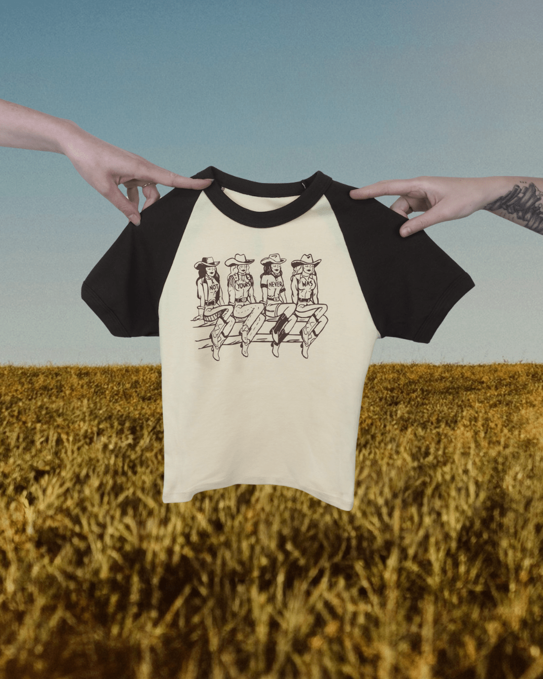 "Not Yours" Baby Tee - Intrigue Ink Visit Bozeman, Unique Shopping Boutique in Montana, Work from Home Clothes for Women