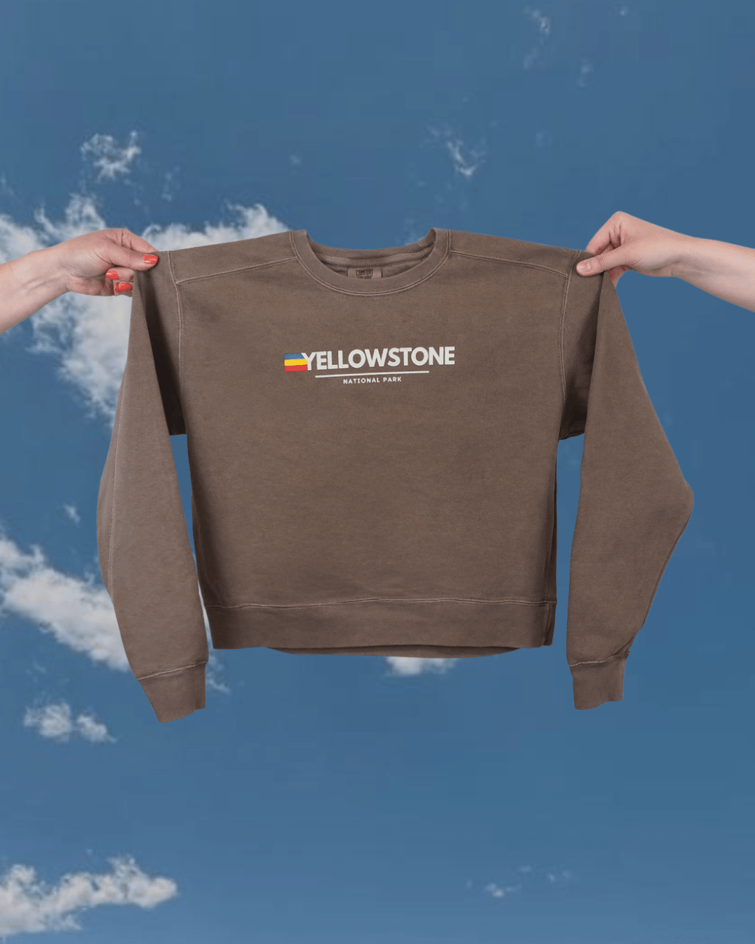 "Yellowstone Memories" Crop Pullover - Intrigue Ink Visit Bozeman, Unique Shopping Boutique in Montana, Work from Home Clothes for Women