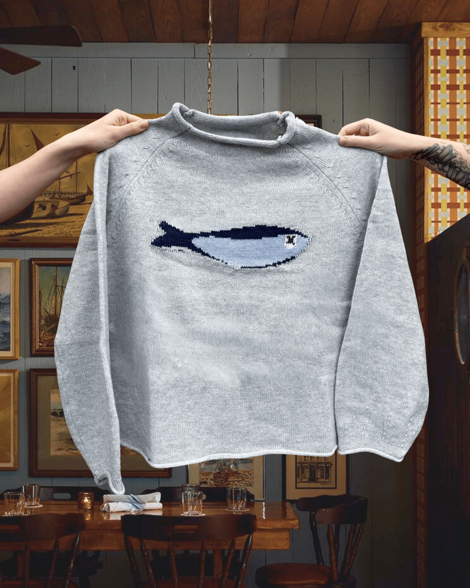 Sardine Sweater - Grey - Intrigue Ink Visit Bozeman, Unique Shopping Boutique in Montana, Work from Home Clothes for Women