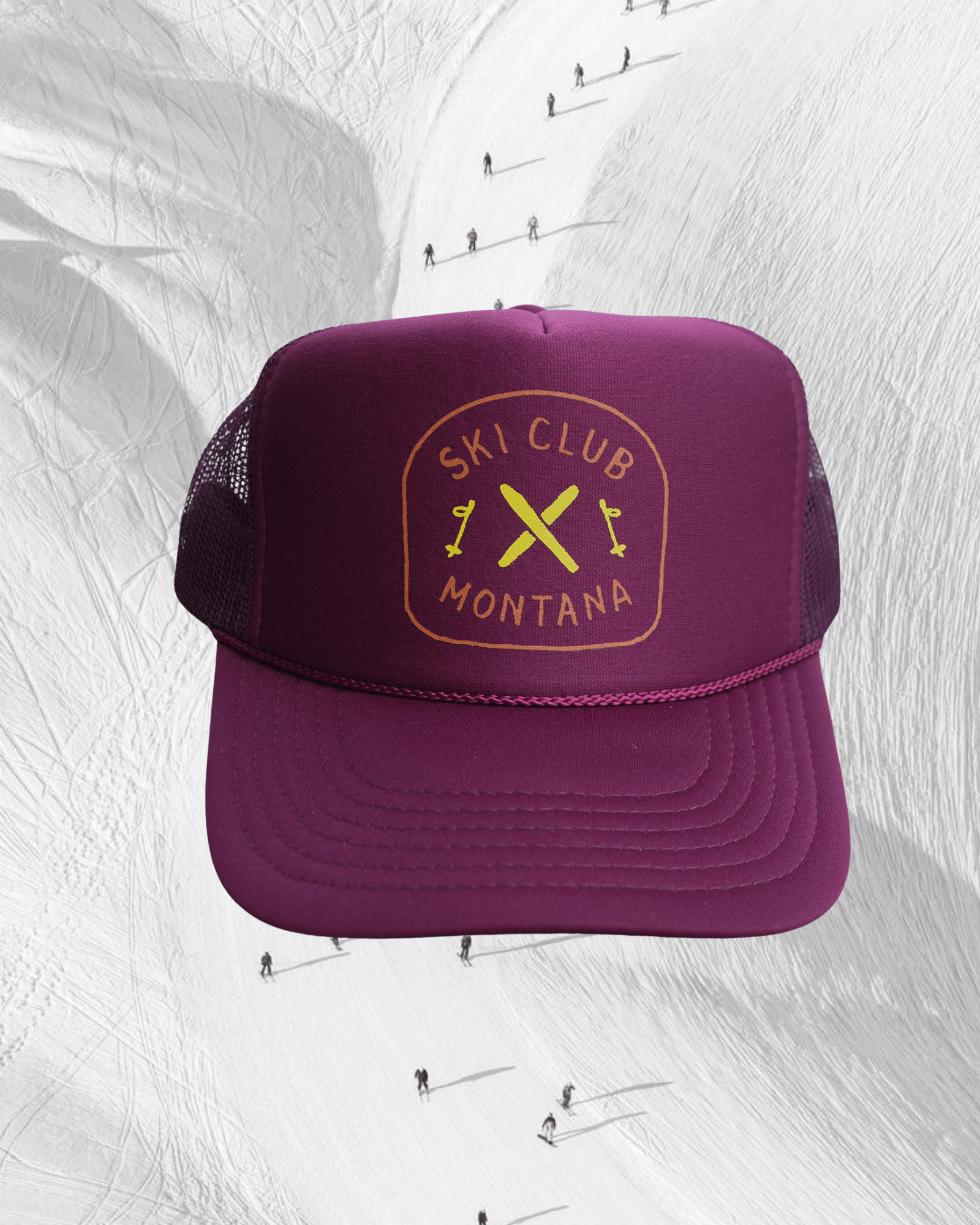 “Ski Club” Trucker Hat - Intrigue Ink Visit Bozeman, Unique Shopping Boutique in Montana, Work from Home Clothes for Women