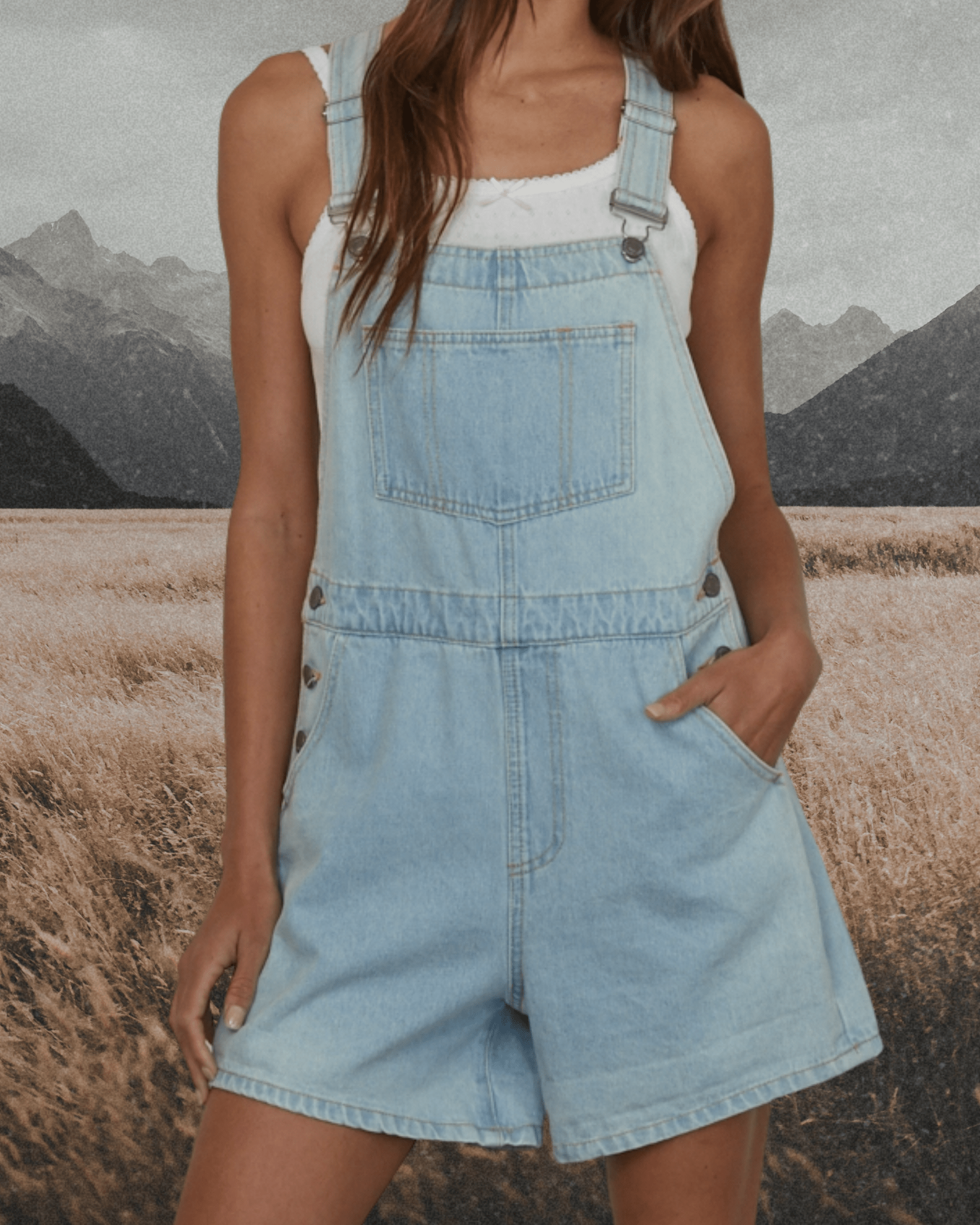 Light Denim Overall Shorts - Intrigue Ink Visit Bozeman, Unique Shopping Boutique in Montana, Work from Home Clothes for Women