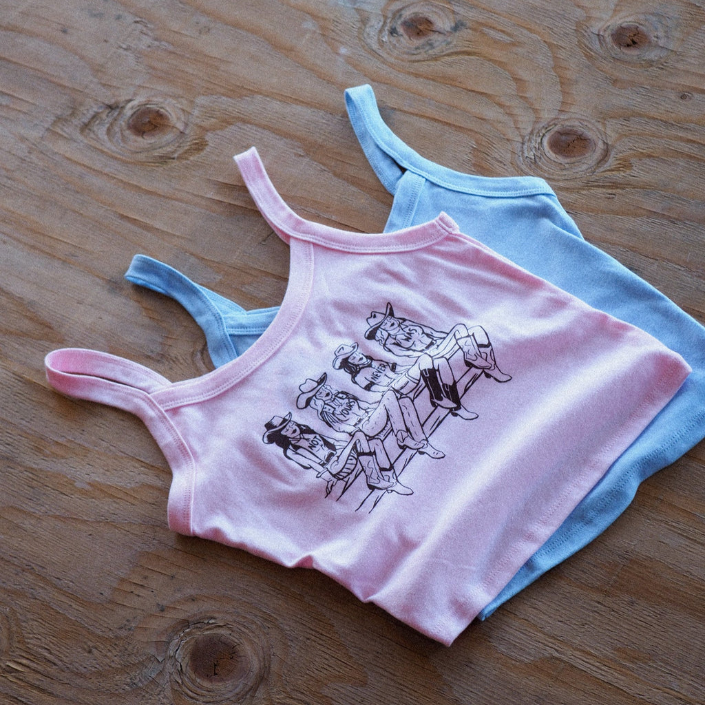 "Not Yours" Strappy tank in pink - Intrigue Ink Visit Bozeman, Unique Shopping Boutique in Montana, Work from Home Clothes for Women