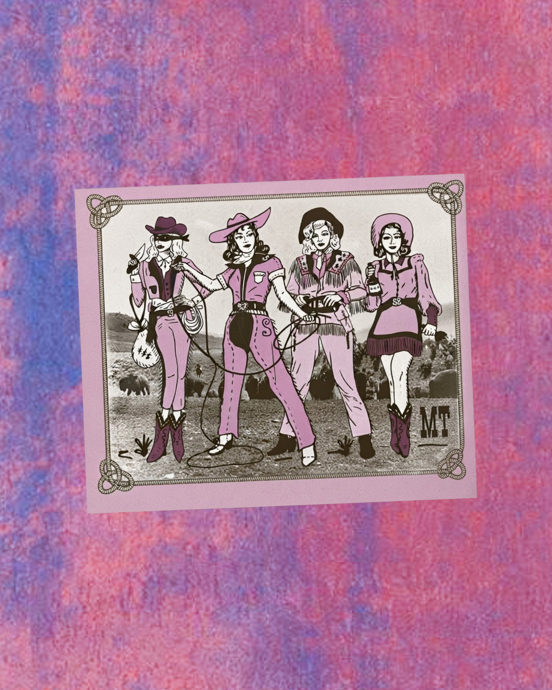 "Lady Gang" Breast Cancer Support Sticker