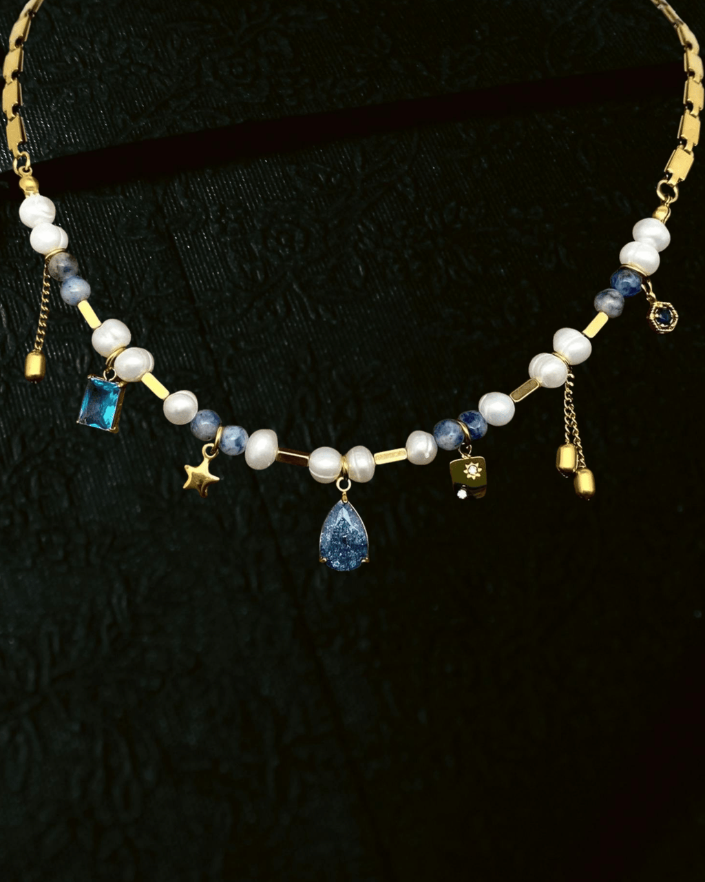 Pearl Beaded 18K Gold Plated S.Steel Charm Necklace - Intrigue Ink Visit Bozeman, Unique Shopping Boutique in Montana, Work from Home Clothes for Women