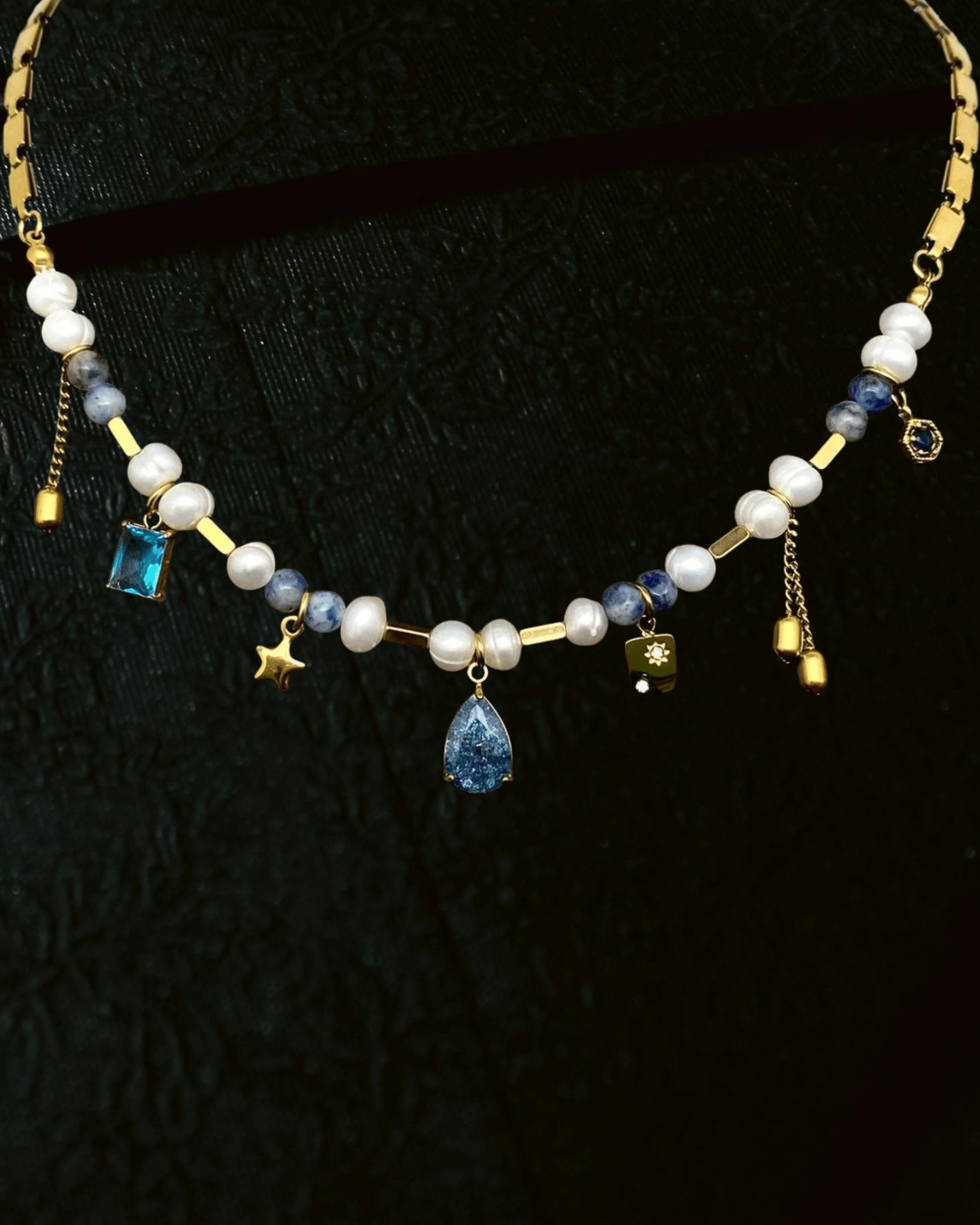 Pearl Beaded 18K Gold Plated S.Steel Charm Necklace - Intrigue Ink Visit Bozeman, Unique Shopping Boutique in Montana, Work from Home Clothes for Women