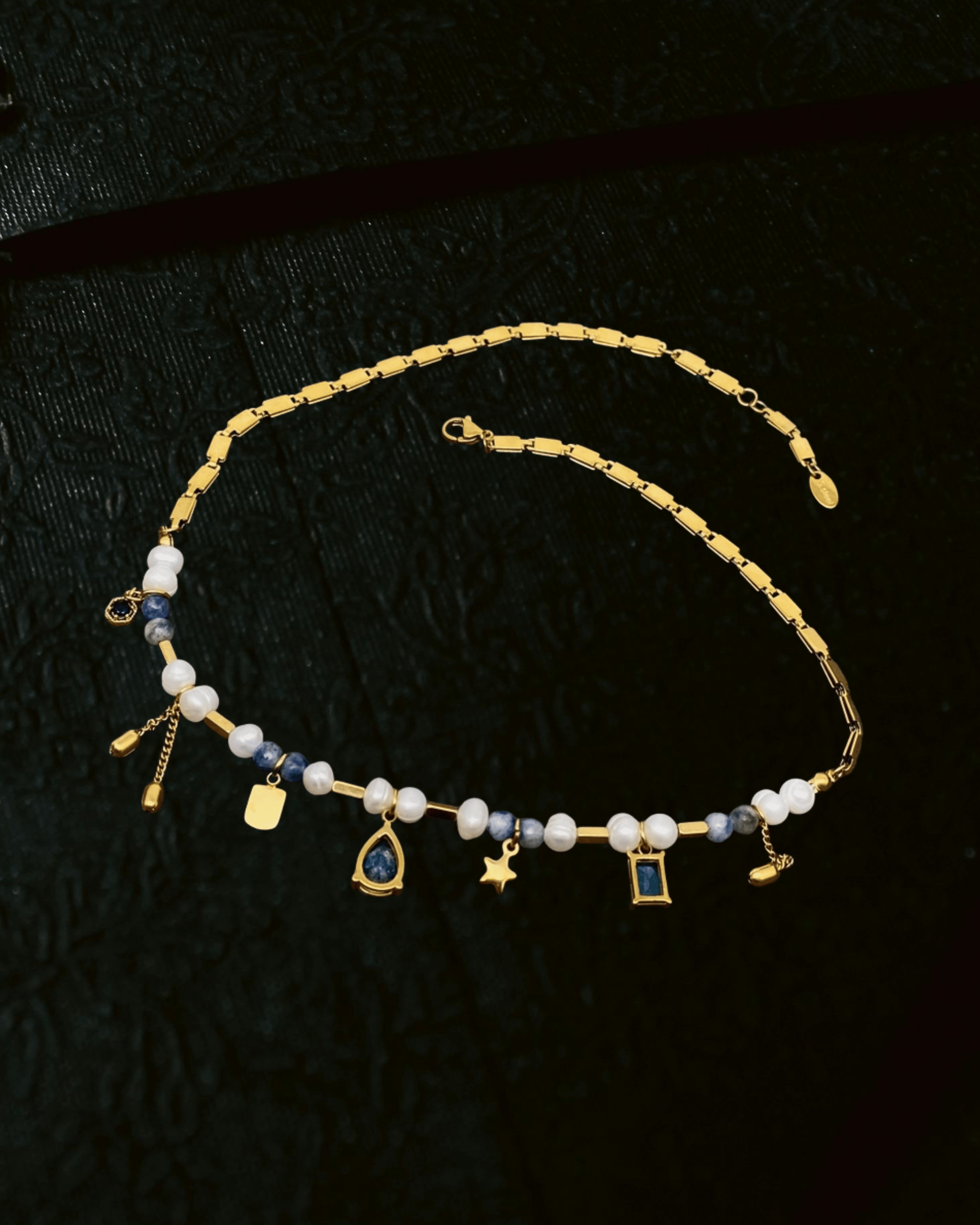 Pearl Beaded 18K Gold Plated S.Steel Charm Necklace - Intrigue Ink Visit Bozeman, Unique Shopping Boutique in Montana, Work from Home Clothes for Women