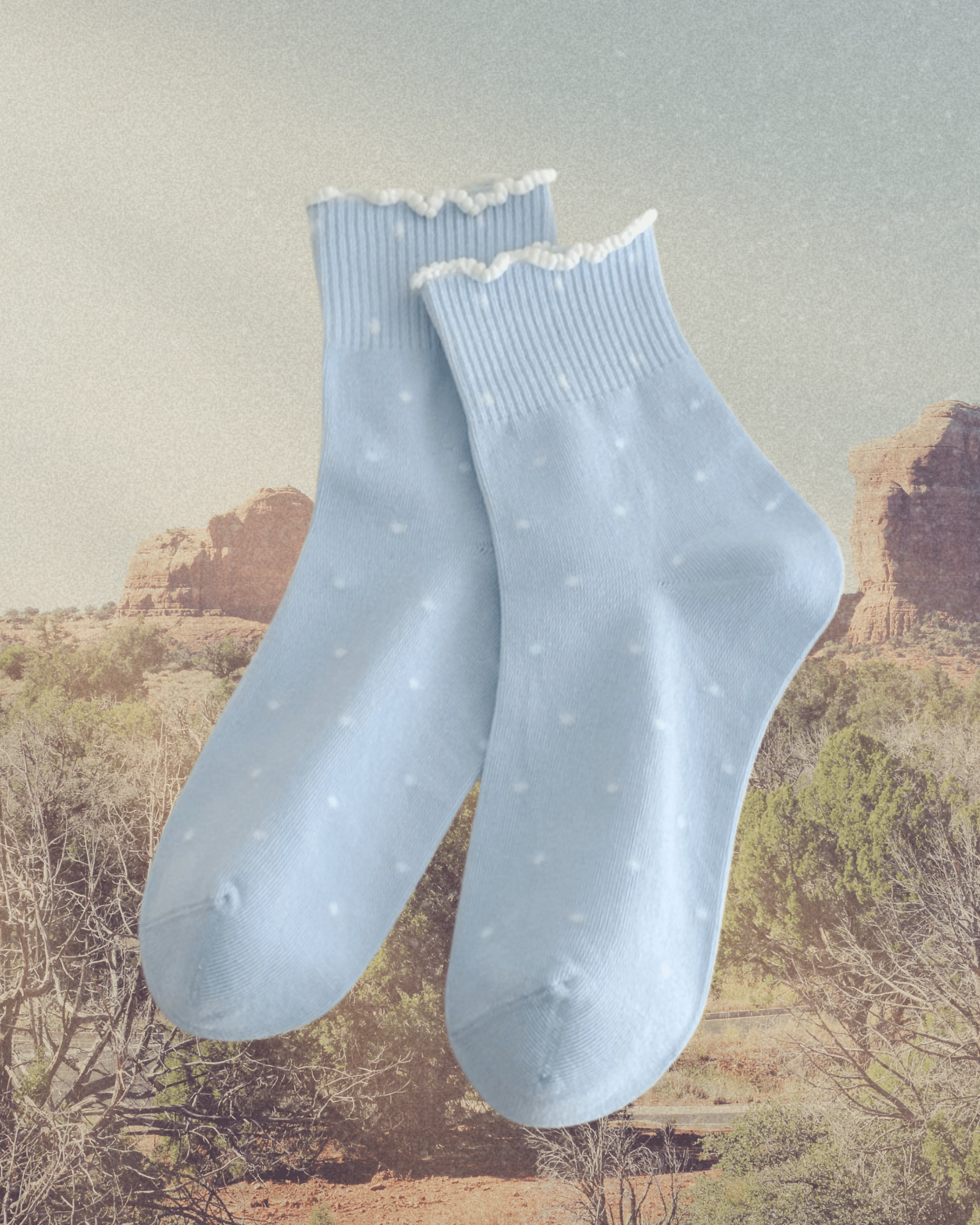 Polka Dot Sock - Sky Blue - Intrigue Ink Visit Bozeman, Unique Shopping Boutique in Montana, Work from Home Clothes for Women