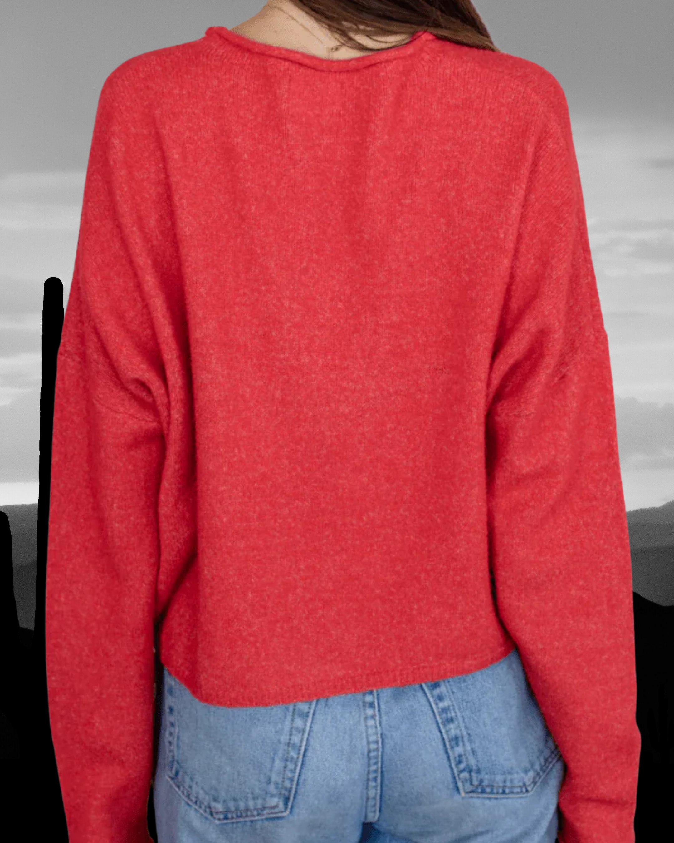 Button Up Cardigan - Red