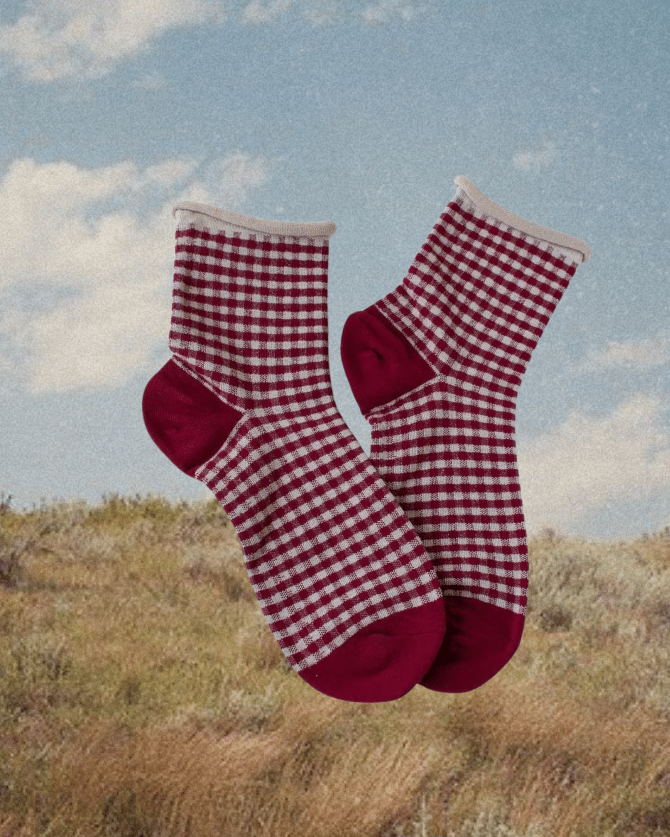 Red Check Picnic Socks - Intrigue Ink Visit Bozeman, Unique Shopping Boutique in Montana, Work from Home Clothes for Women