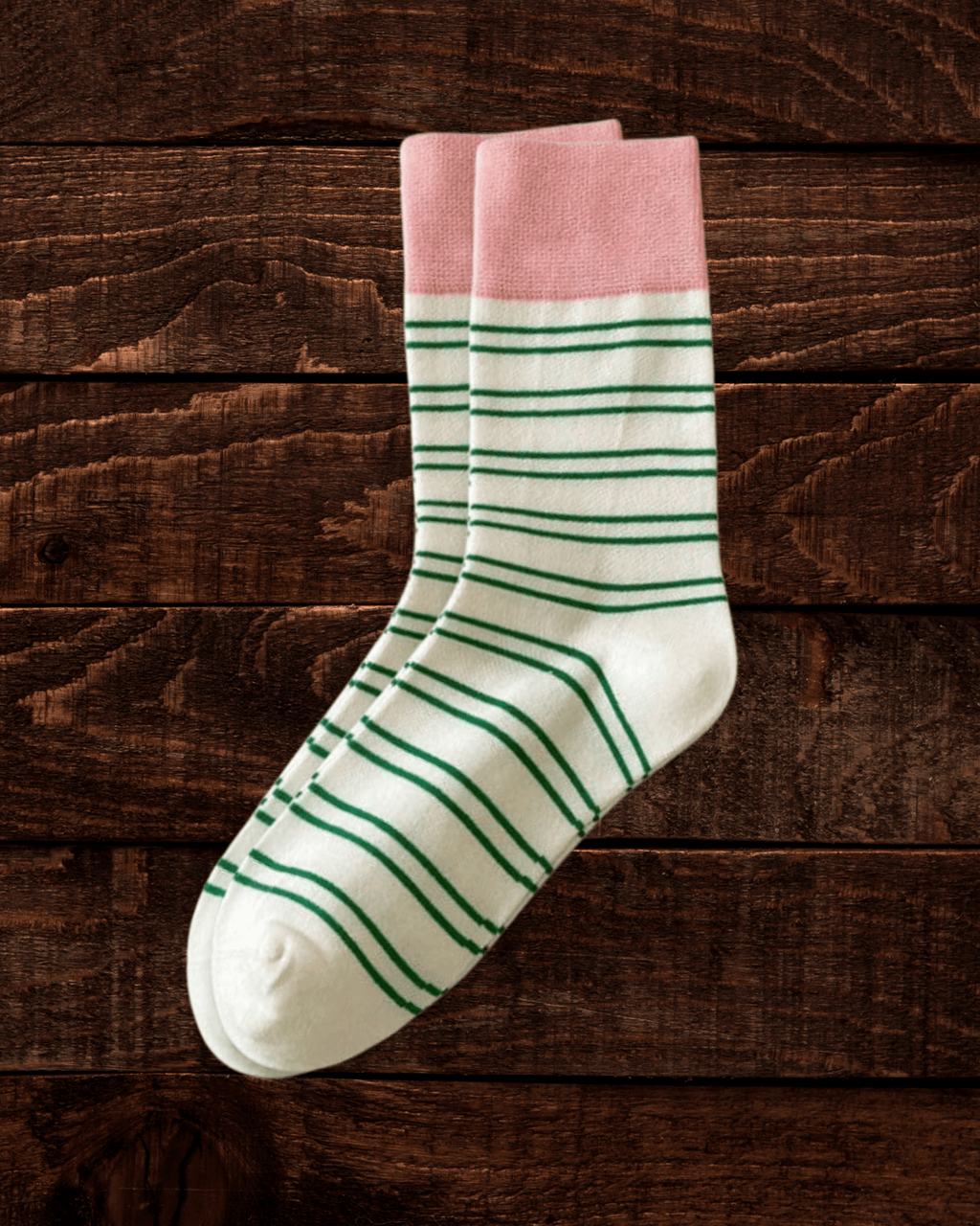 Rufia - Contrast Stripe Beige Socks - Intrigue Ink Visit Bozeman, Unique Shopping Boutique in Montana, Work from Home Clothes for Women