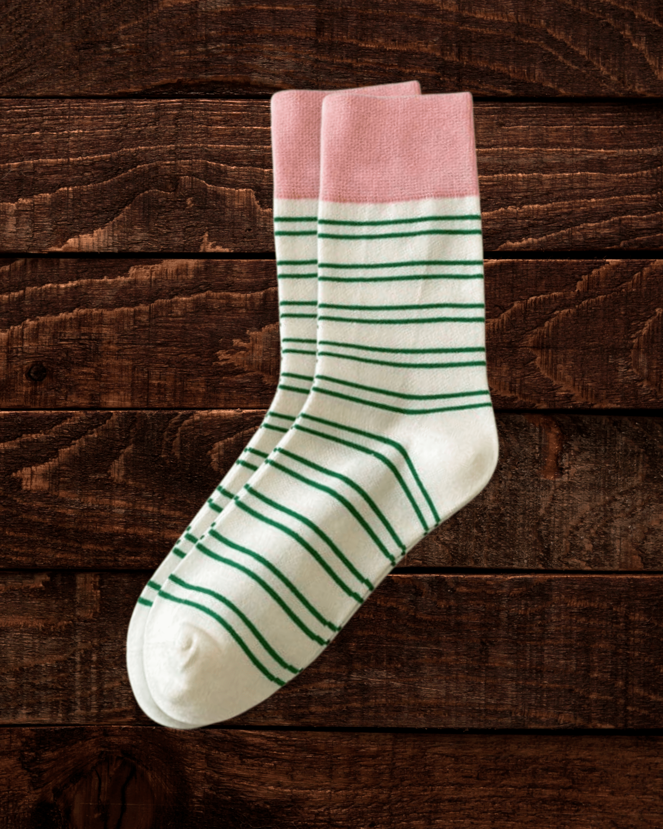 Rufia - Contrast Stripe Beige Socks - Intrigue Ink Visit Bozeman, Unique Shopping Boutique in Montana, Work from Home Clothes for Women