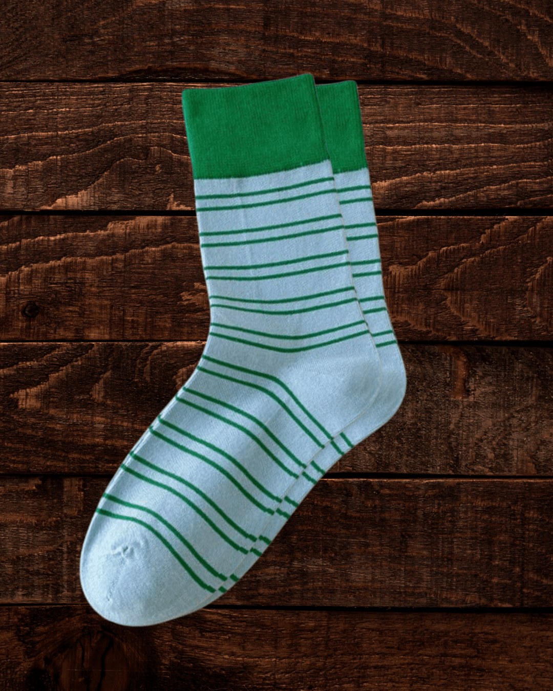 Rufia - Contrast Stripe Blue Socks - Intrigue Ink Visit Bozeman, Unique Shopping Boutique in Montana, Work from Home Clothes for Women