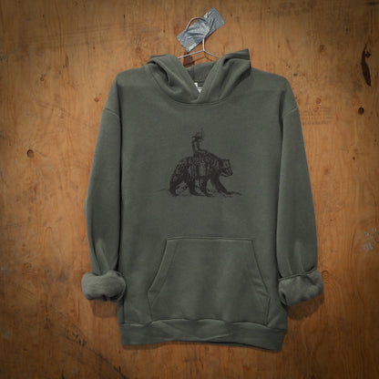 "Bear Back" Green Hoodie