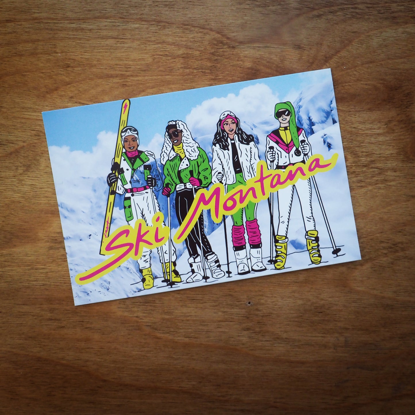 Sassy Ski Postcard