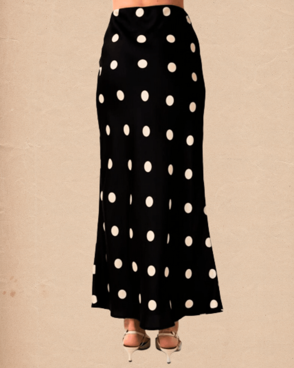 Satin Midi Skirt - Polka Dot - Intrigue Ink Visit Bozeman, Unique Shopping Boutique in Montana, Work from Home Clothes for Women