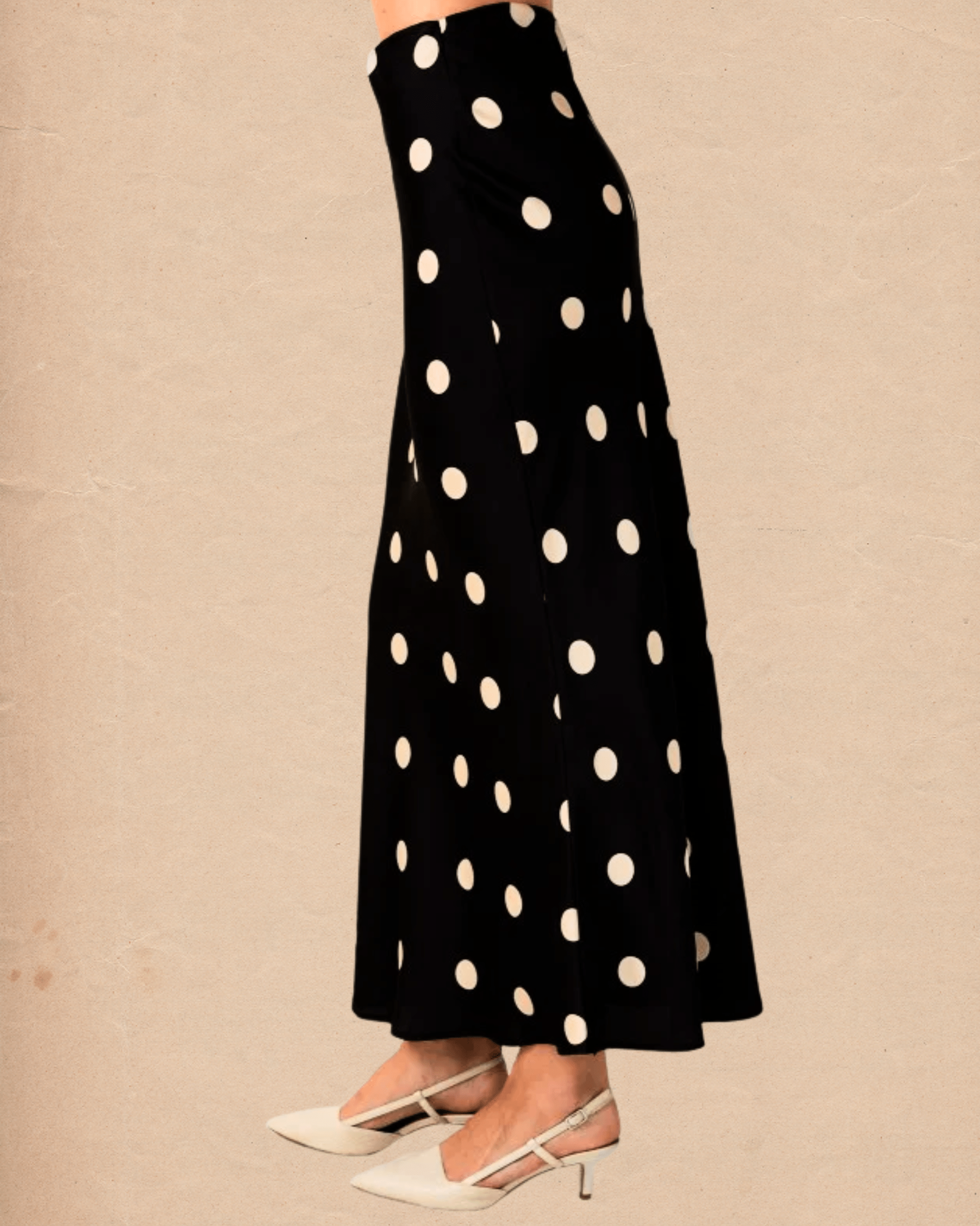 Satin Midi Skirt - Polka Dot - Intrigue Ink Visit Bozeman, Unique Shopping Boutique in Montana, Work from Home Clothes for Women