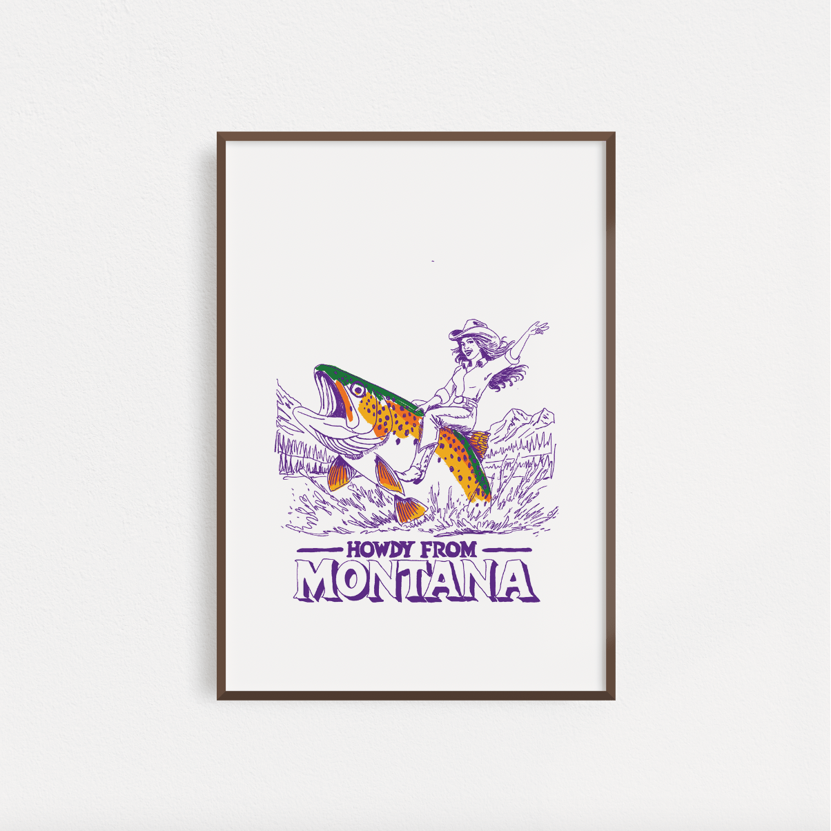 "Howdy From Montana" Poster - Intrigue Ink Visit Bozeman, Unique Shopping Boutique in Montana, Work from Home Clothes for Women