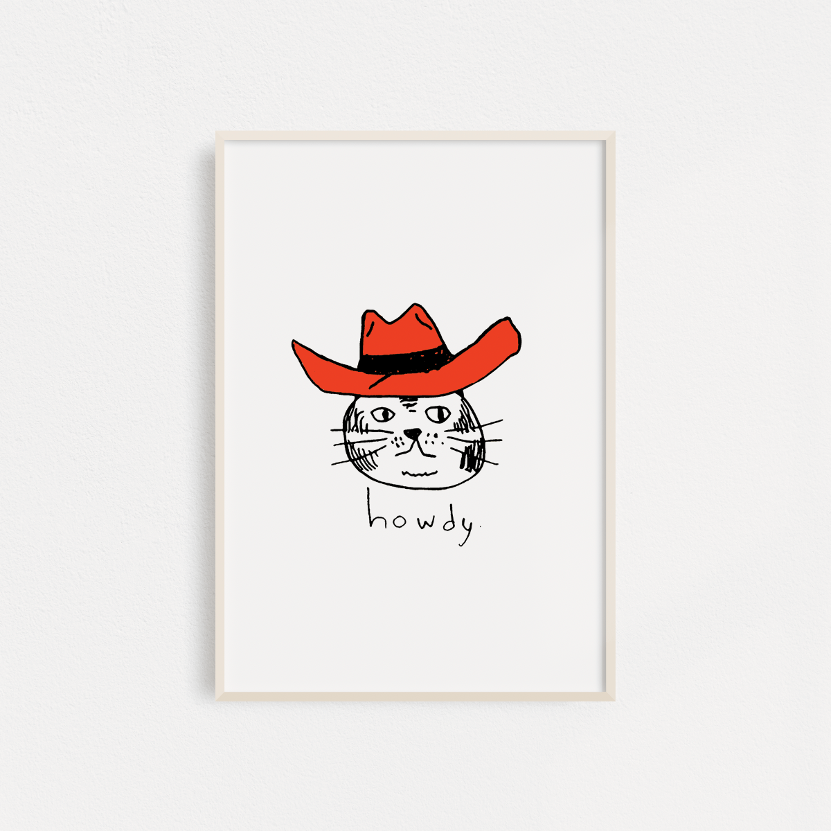 "Howdy Cat" Poster - Intrigue Ink Visit Bozeman, Unique Shopping Boutique in Montana, Work from Home Clothes for Women