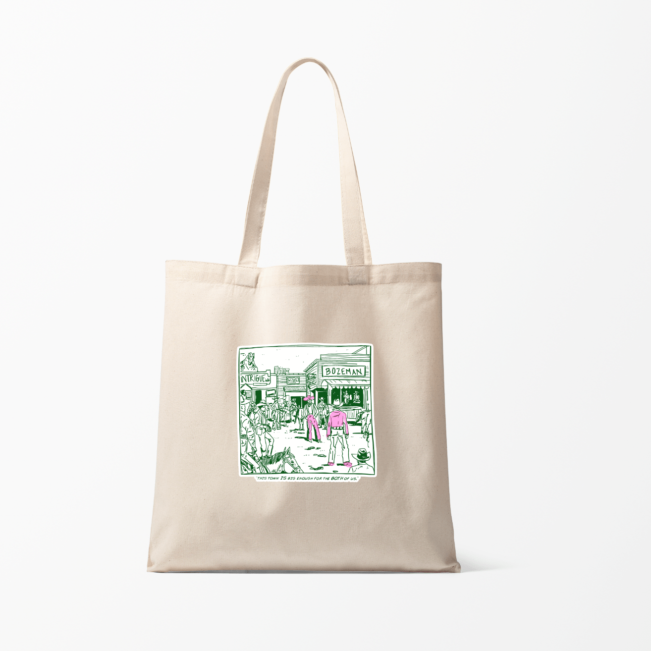 "This Town" Decal Tote - Intrigue Ink Visit Bozeman, Unique Shopping Boutique in Montana, Work from Home Clothes for Women