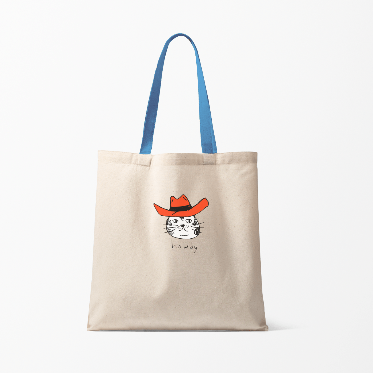 "Howdy Cat" Decal Tote - Intrigue Ink Visit Bozeman, Unique Shopping Boutique in Montana, Work from Home Clothes for Women