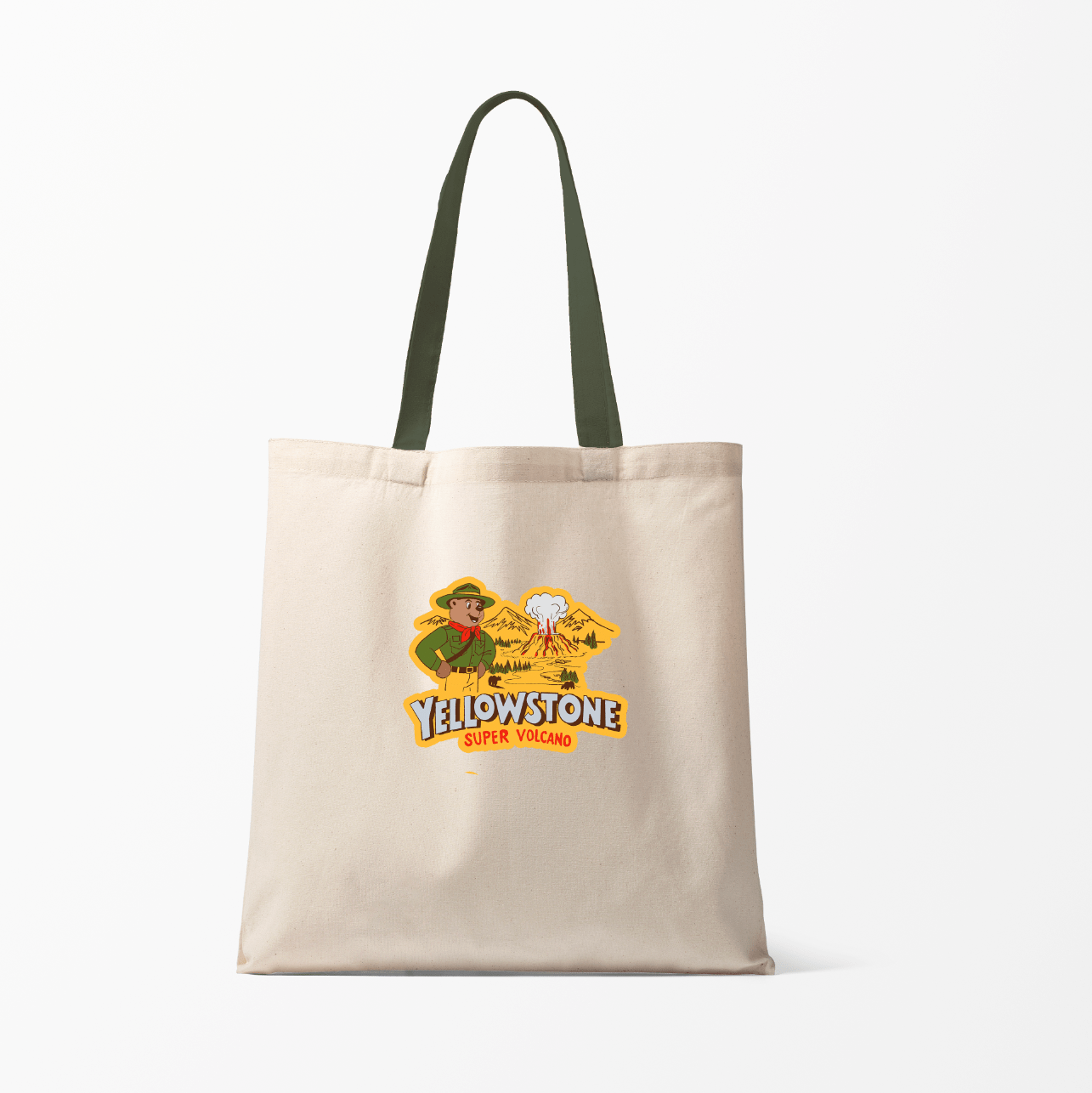 "Yellowstone Super Volcano" Decal Tote - Intrigue Ink Visit Bozeman, Unique Shopping Boutique in Montana, Work from Home Clothes for Women