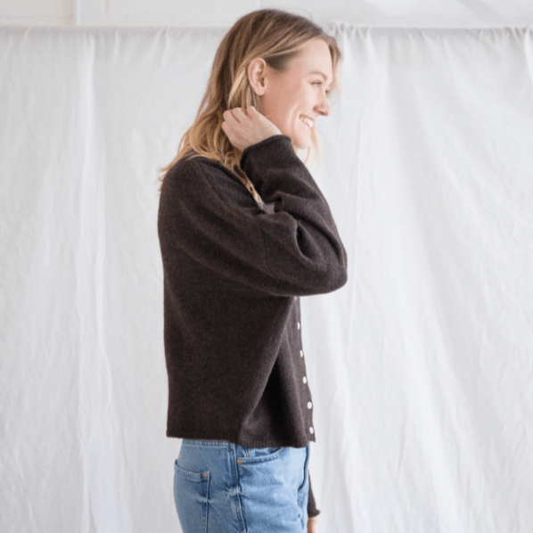 Button Up Cardigan - Chocolate - Intrigue Ink Visit Bozeman, Unique Shopping Boutique in Montana, Work from Home Clothes for Women