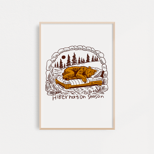 "Cozy Bear" Poster - Intrigue Ink Visit Bozeman, Unique Shopping Boutique in Montana, Work from Home Clothes for Women