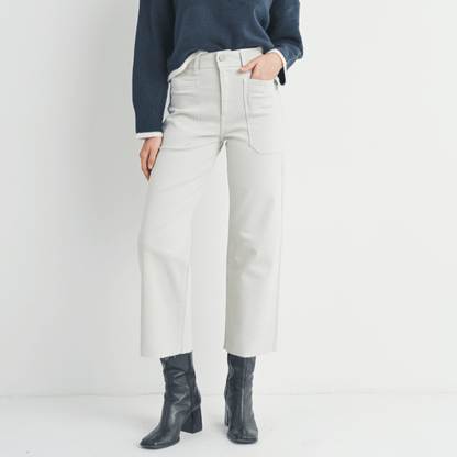Utility Wide Leg Pants - Cream - Intrigue Ink Visit Bozeman, Unique Shopping Boutique in Montana, Work from Home Clothes for Women