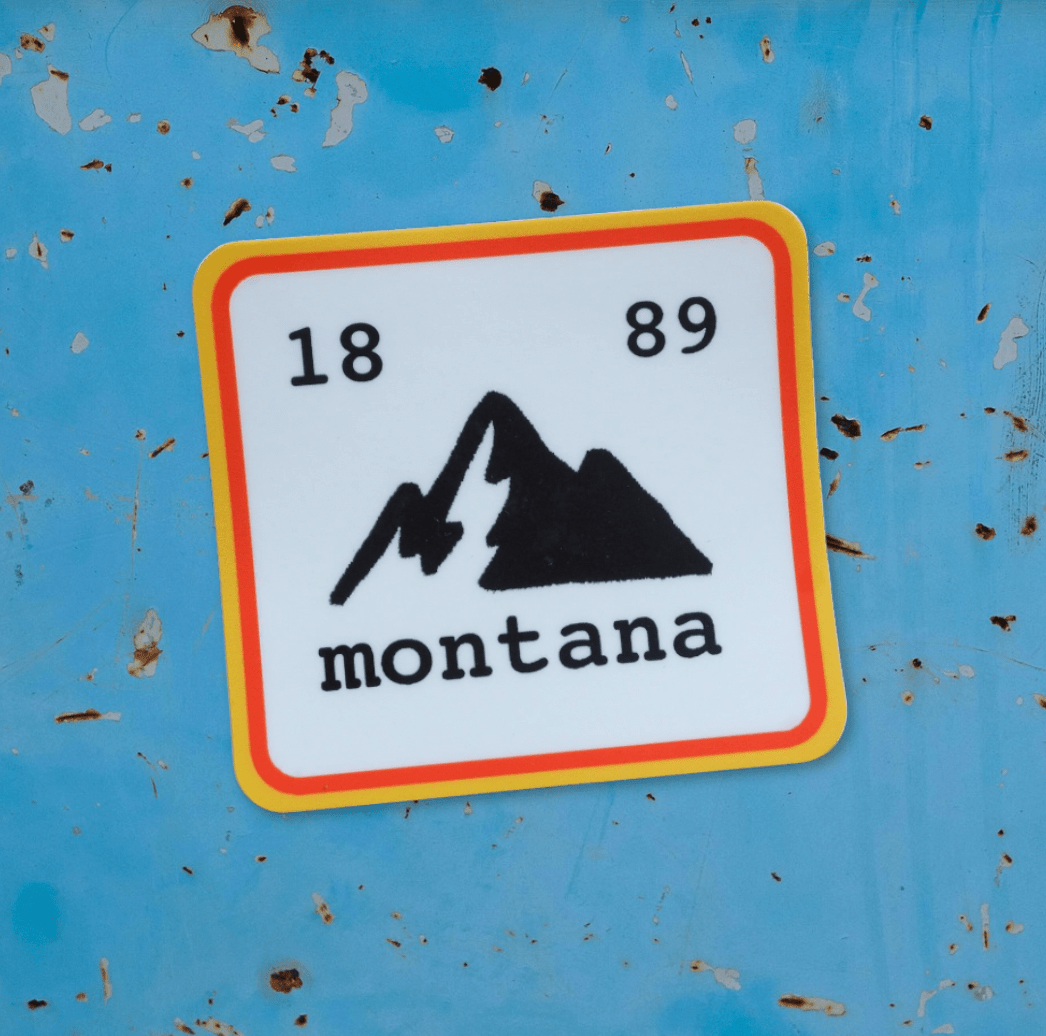 "Montana State Badge" Sticker - Intrigue Ink Visit Bozeman, Unique Shopping Boutique in Montana, Work from Home Clothes for Women