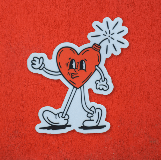 "Love Bomb" Sticker - Intrigue Ink Visit Bozeman, Unique Shopping Boutique in Montana, Work from Home Clothes for Women