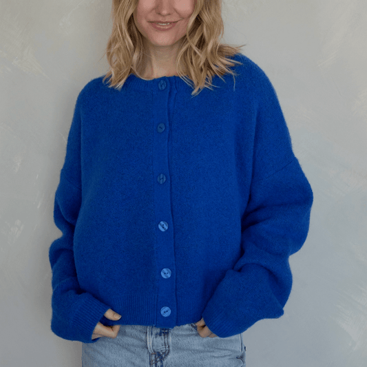 Alyssa Cardigan - Royal Blue - Intrigue Ink Visit Bozeman, Unique Shopping Boutique in Montana, Work from Home Clothes for Women
