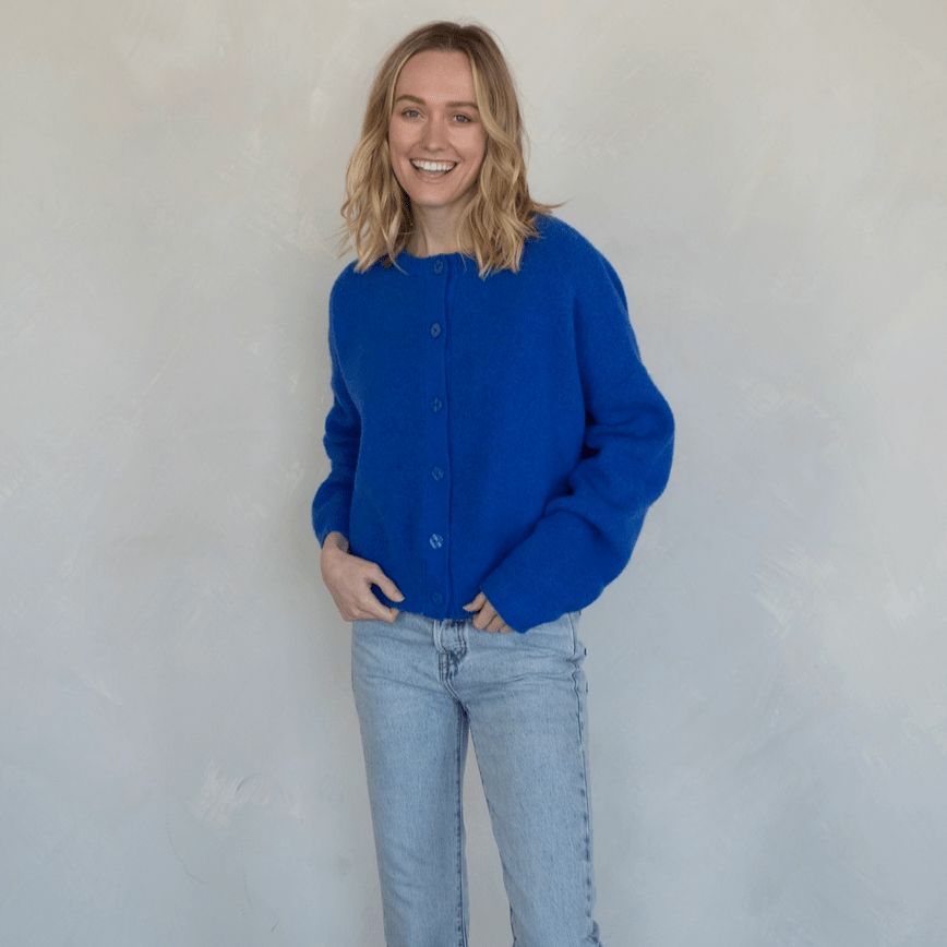 Alyssa Cardigan - Royal Blue - Intrigue Ink Visit Bozeman, Unique Shopping Boutique in Montana, Work from Home Clothes for Women