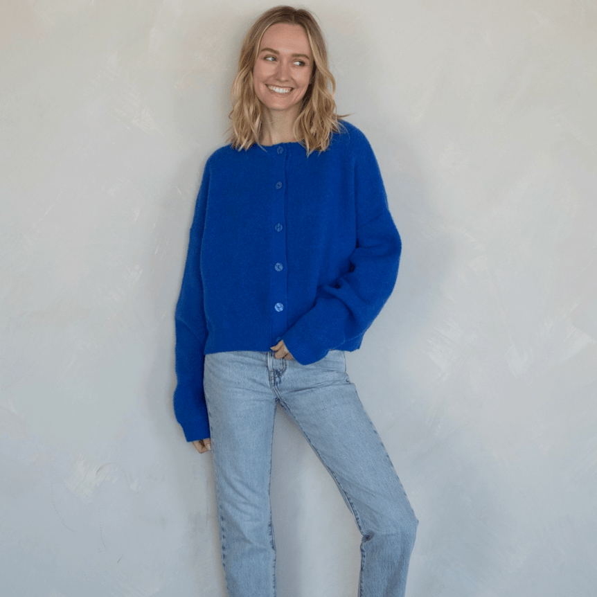 Alyssa Cardigan - Royal Blue - Intrigue Ink Visit Bozeman, Unique Shopping Boutique in Montana, Work from Home Clothes for Women