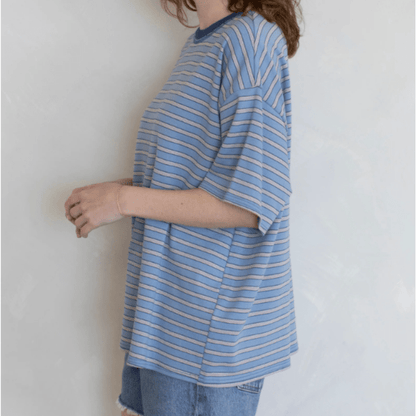 Tommie Tee - Blue - Intrigue Ink Visit Bozeman, Unique Shopping Boutique in Montana, Work from Home Clothes for Women