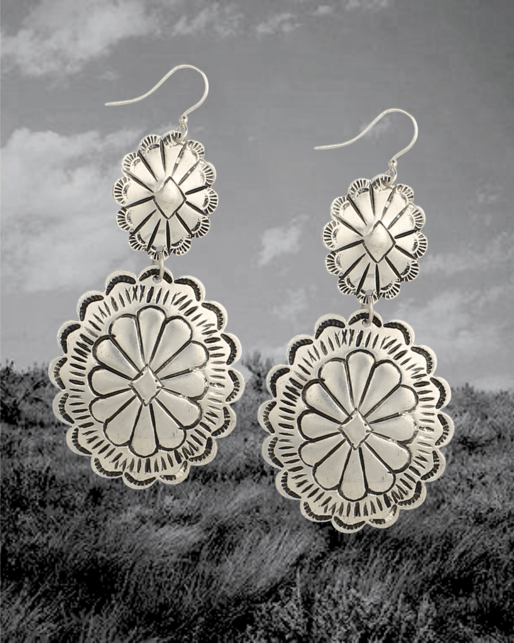Silver Double Concha Drop Earrings - Intrigue Ink Visit Bozeman, Unique Shopping Boutique in Montana, Work from Home Clothes for Women