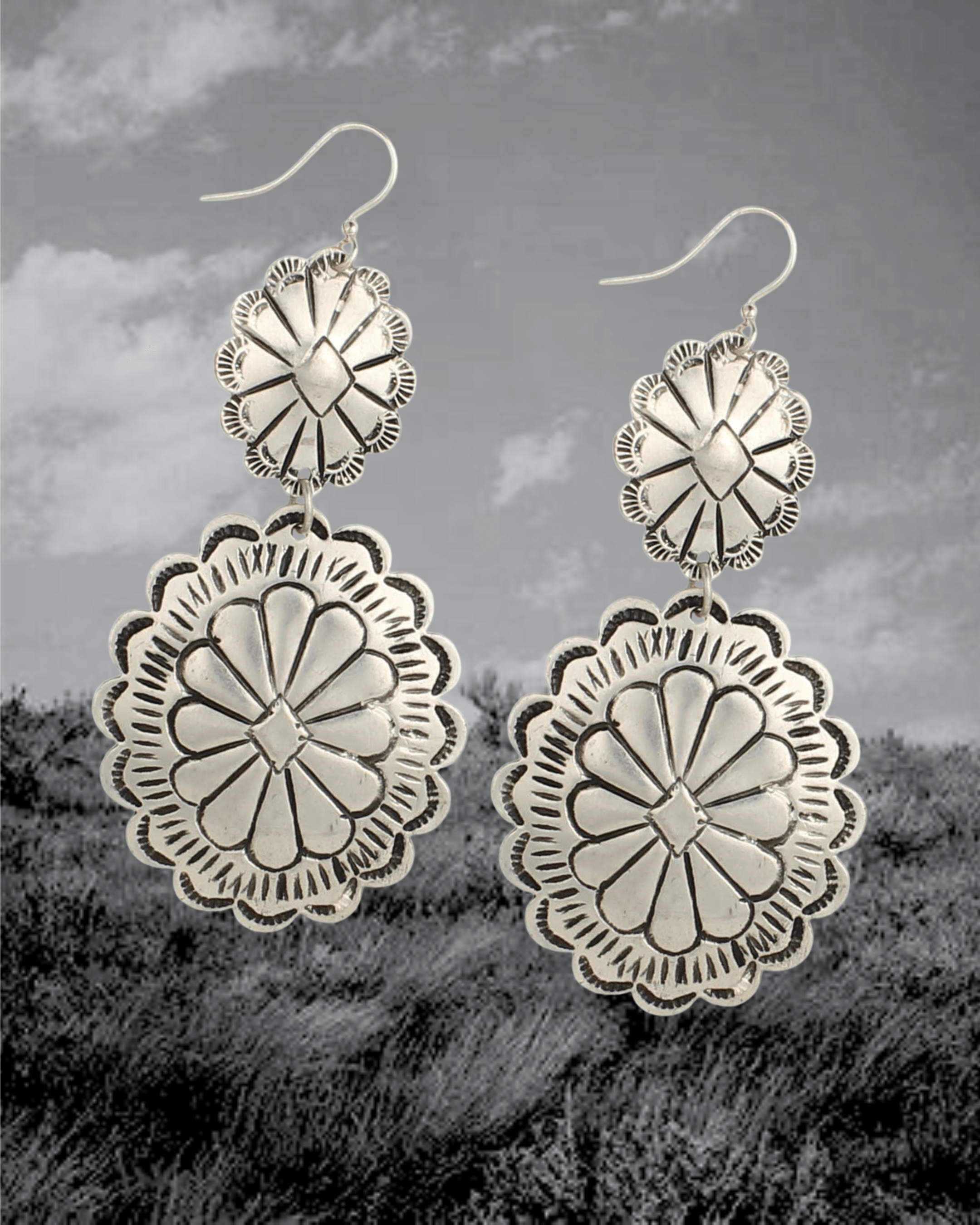 Silver Double Concha Drop Earrings - Intrigue Ink Visit Bozeman, Unique Shopping Boutique in Montana, Work from Home Clothes for Women