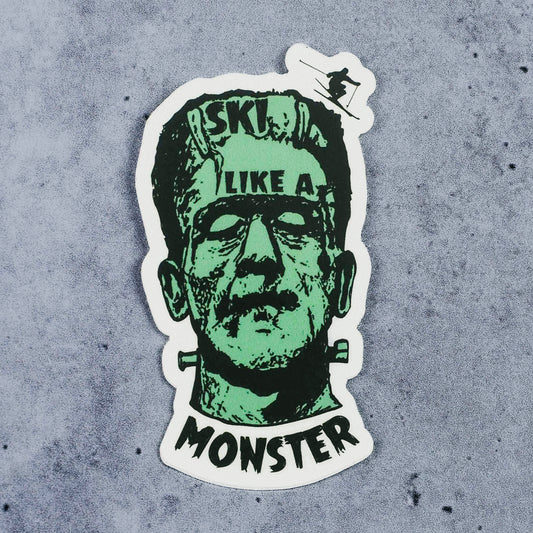 Ski Like A Monster Sticker