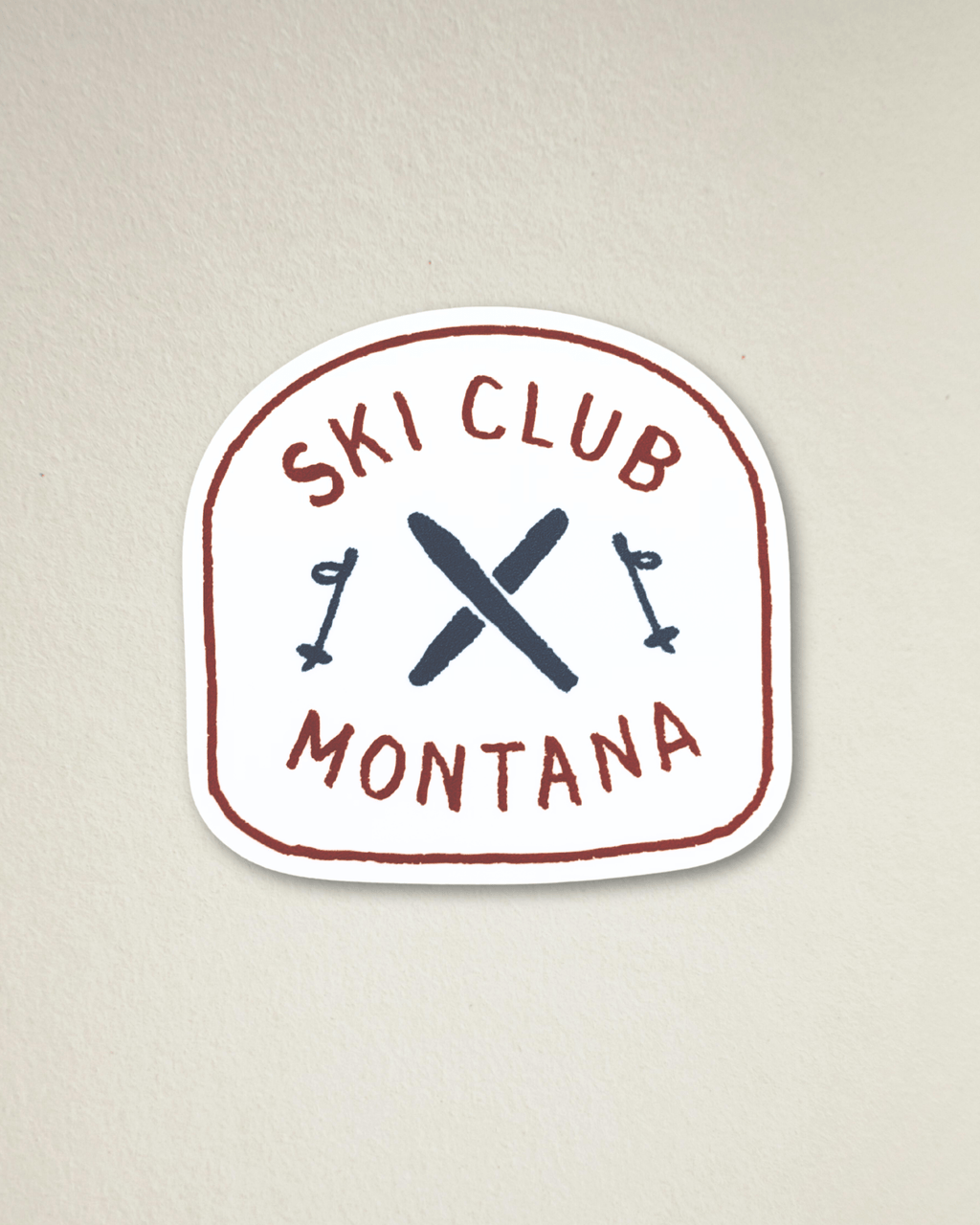 "Ski Club" Sticker - Intrigue Ink Visit Bozeman, Unique Shopping Boutique in Montana, Work from Home Clothes for Women