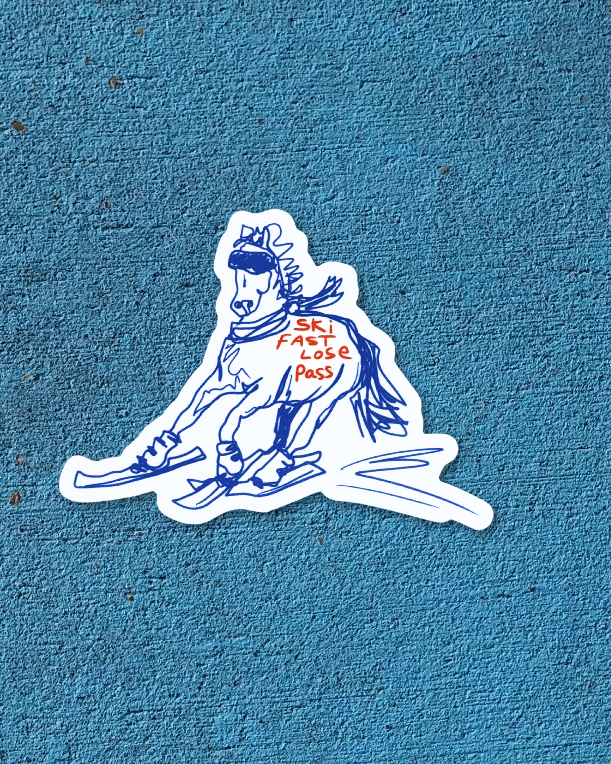 "Ski Fast" Sticker - Intrigue Ink Visit Bozeman, Unique Shopping Boutique in Montana, Work from Home Clothes for Women