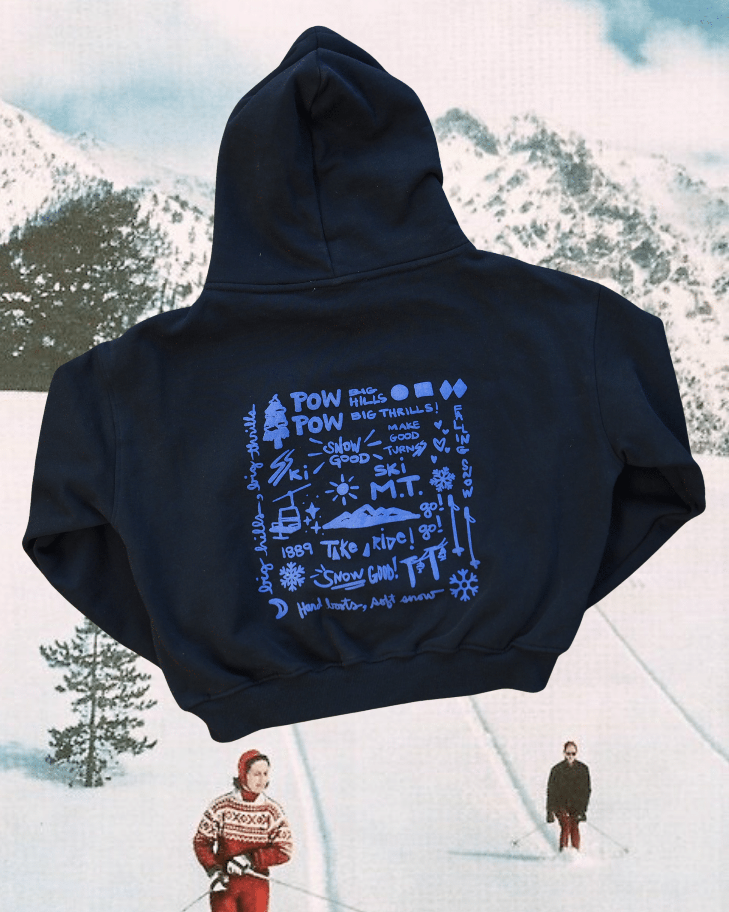 "Ski Season" Hoodie in Black - Intrigue Ink Visit Bozeman, Unique Shopping Boutique in Montana, Work from Home Clothes for Women