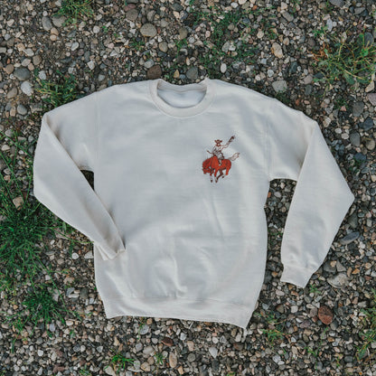 "Caffeine Cowboy” Pullover - Intrigue Ink Visit Bozeman, Unique Shopping Boutique in Montana, Work from Home Clothes for Women