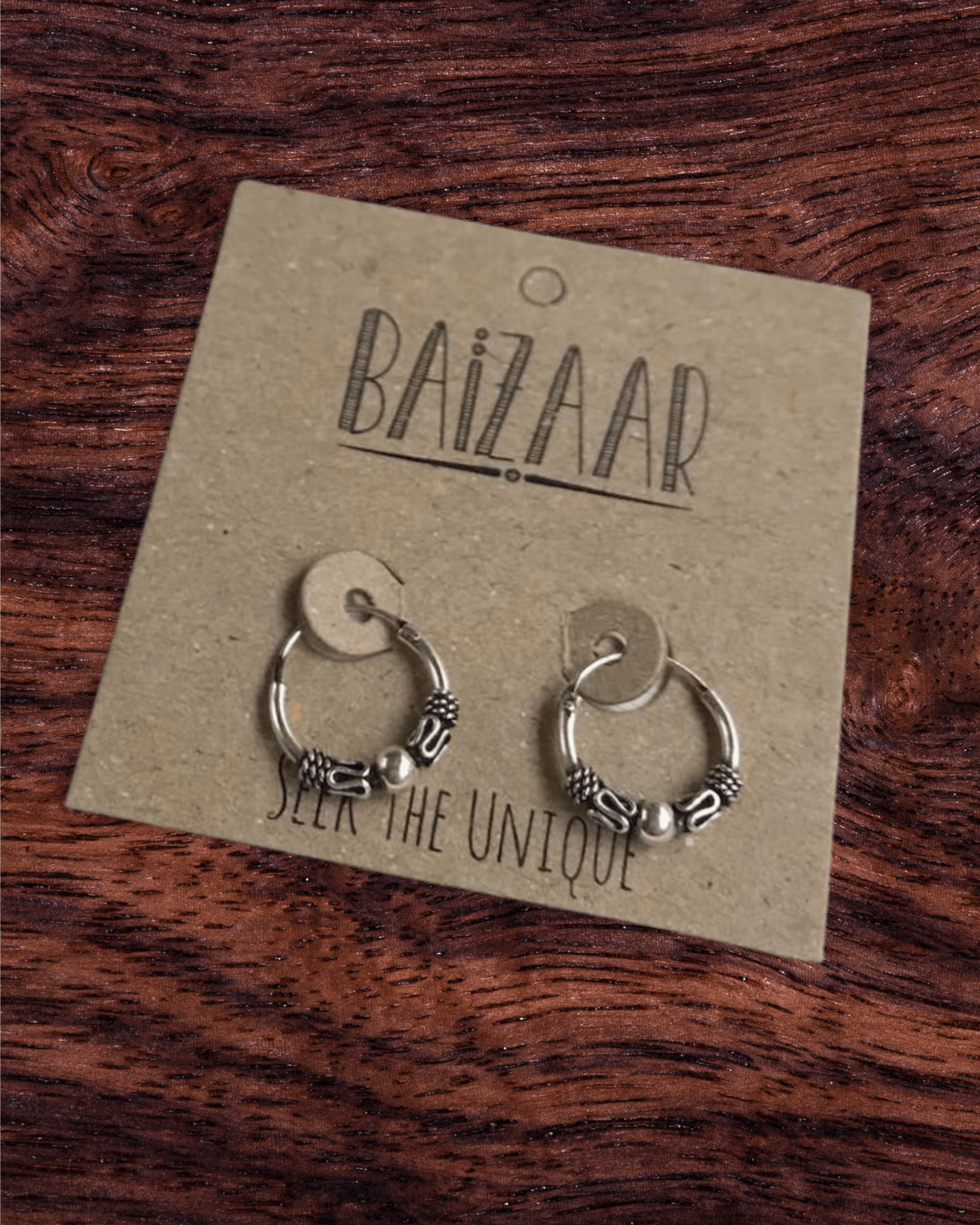 Sterling Silver Decorated Tiny Hoop Earring - Intrigue Ink Visit Bozeman, Unique Shopping Boutique in Montana, Work from Home Clothes for Women