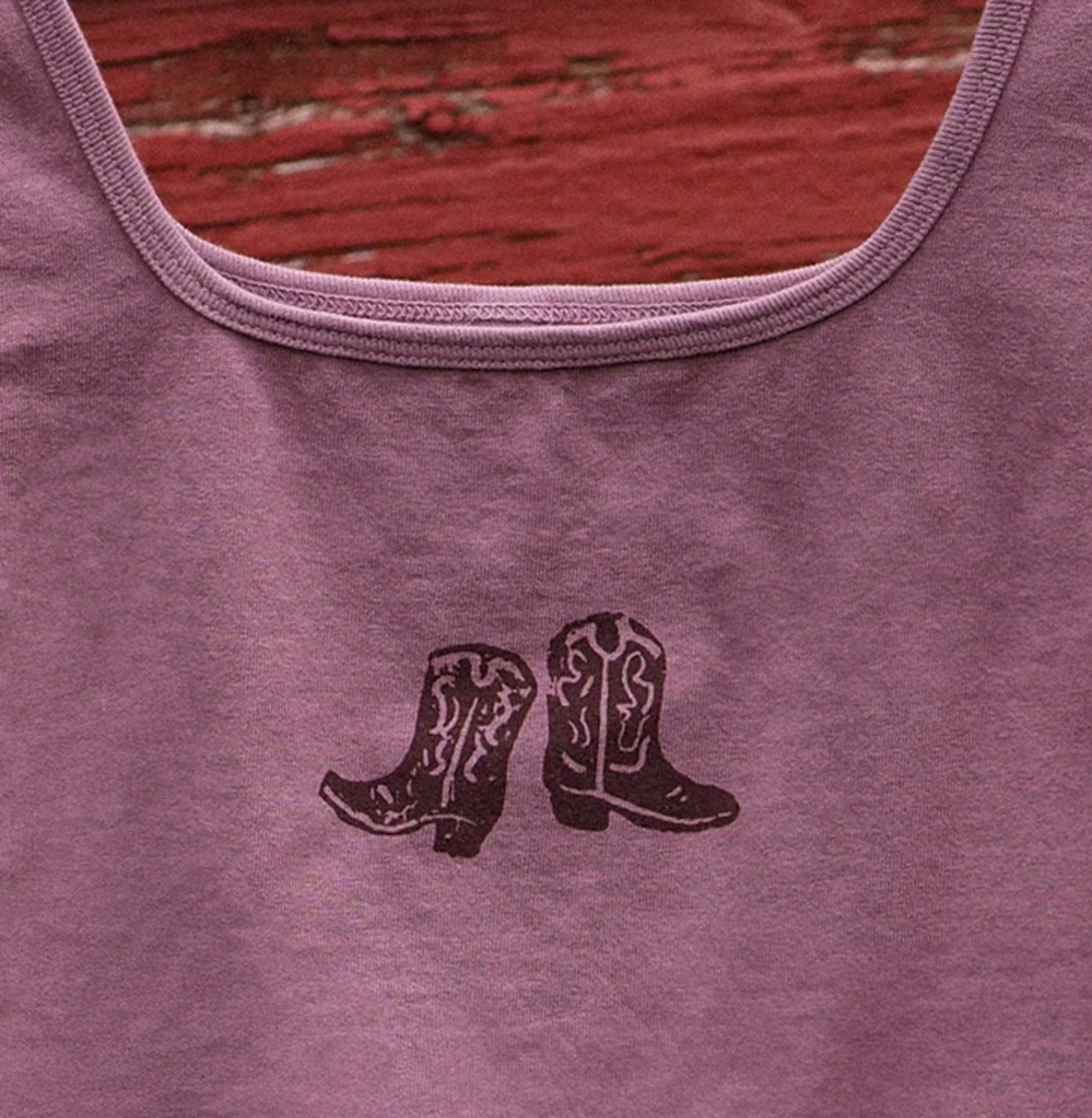 "Big Boots" Crop Tank - Intrigue Ink Visit Bozeman, Unique Shopping Boutique in Montana, Work from Home Clothes for Women