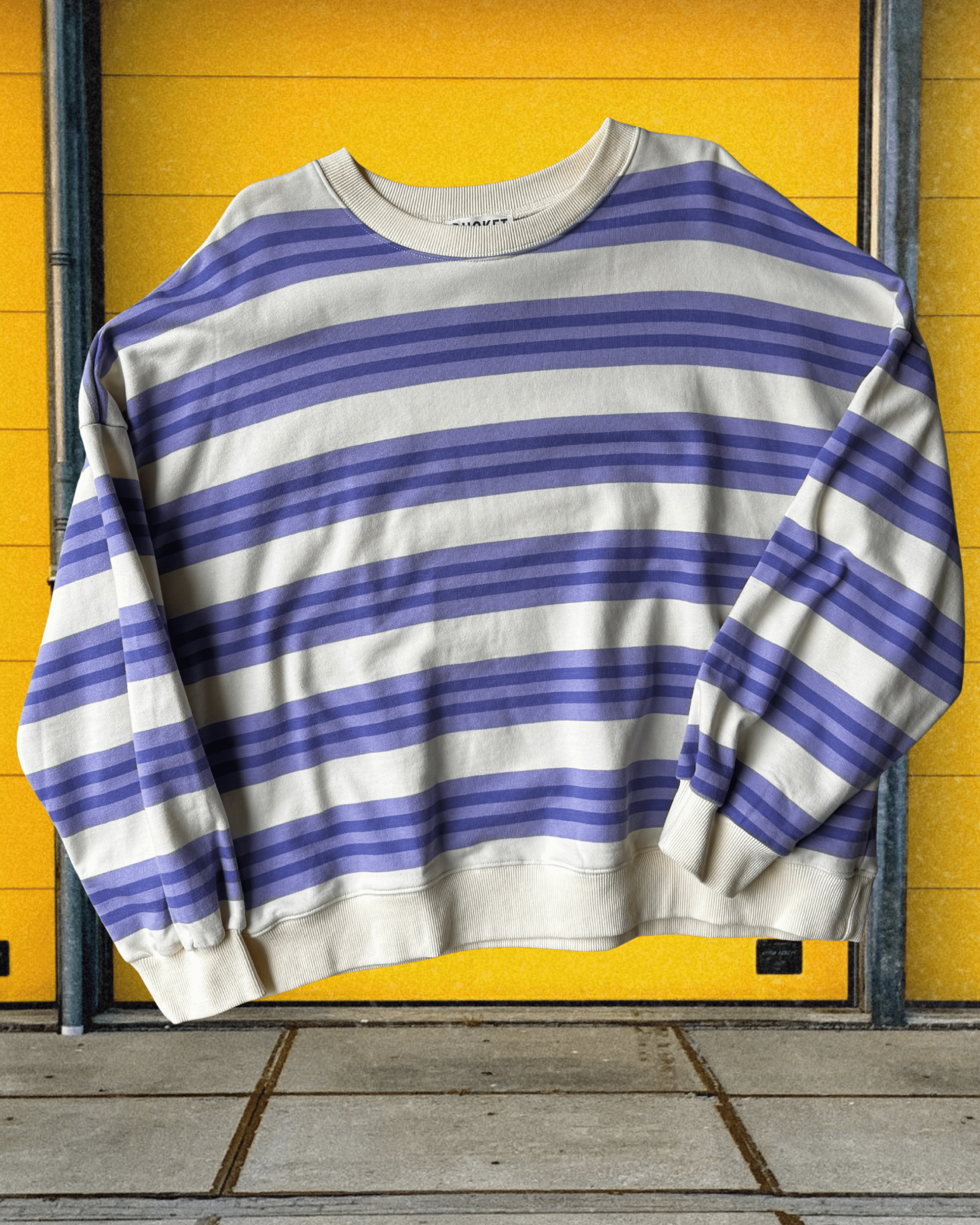 Striped Terry Oversized Top - Lavender/Purple - Intrigue Ink Visit Bozeman, Unique Shopping Boutique in Montana, Work from Home Clothes for Women