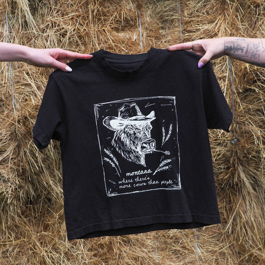 "Montana Cows" Tee - Intrigue Ink Visit Bozeman, Unique Shopping Boutique in Montana, Work from Home Clothes for Women