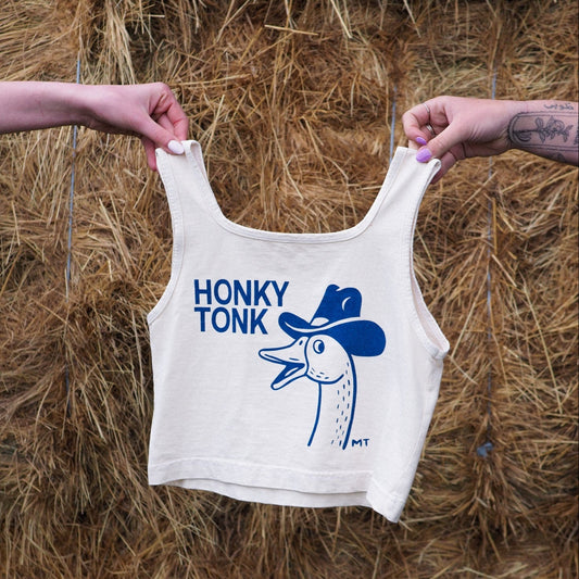 "Honky Tonk" Crop Tank - Intrigue Ink Visit Bozeman, Unique Shopping Boutique in Montana, Work from Home Clothes for Women