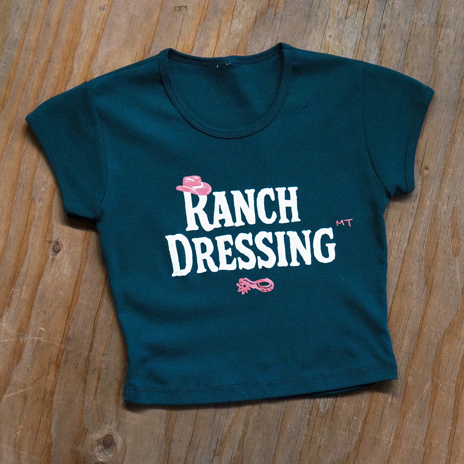 "Ranch Dressing" Super Crop Tee - Intrigue Ink Visit Bozeman, Unique Shopping Boutique in Montana, Work from Home Clothes for Women