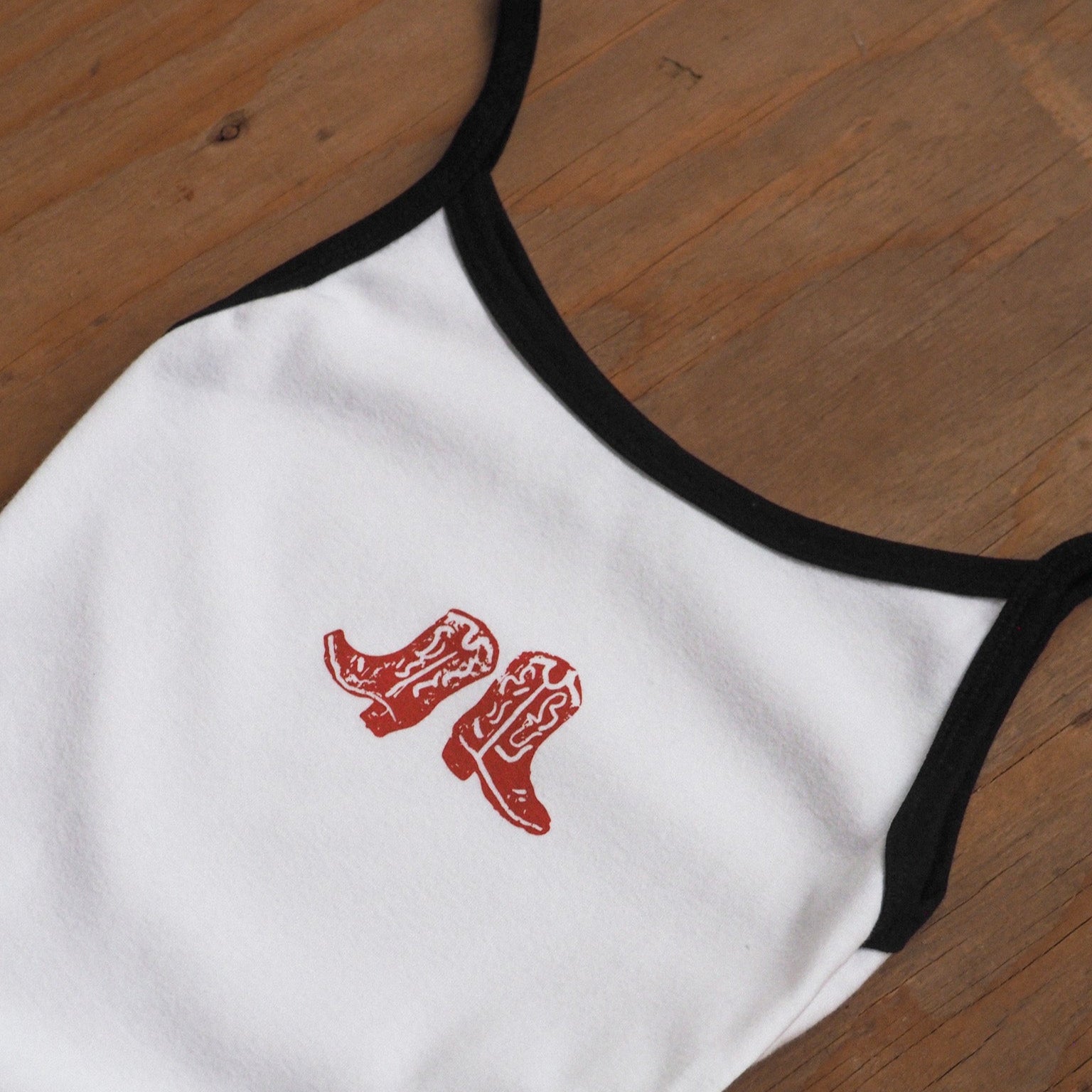 "Big Boots" Spaghetti Tank - Intrigue Ink Visit Bozeman, Unique Shopping Boutique in Montana, Work from Home Clothes for Women