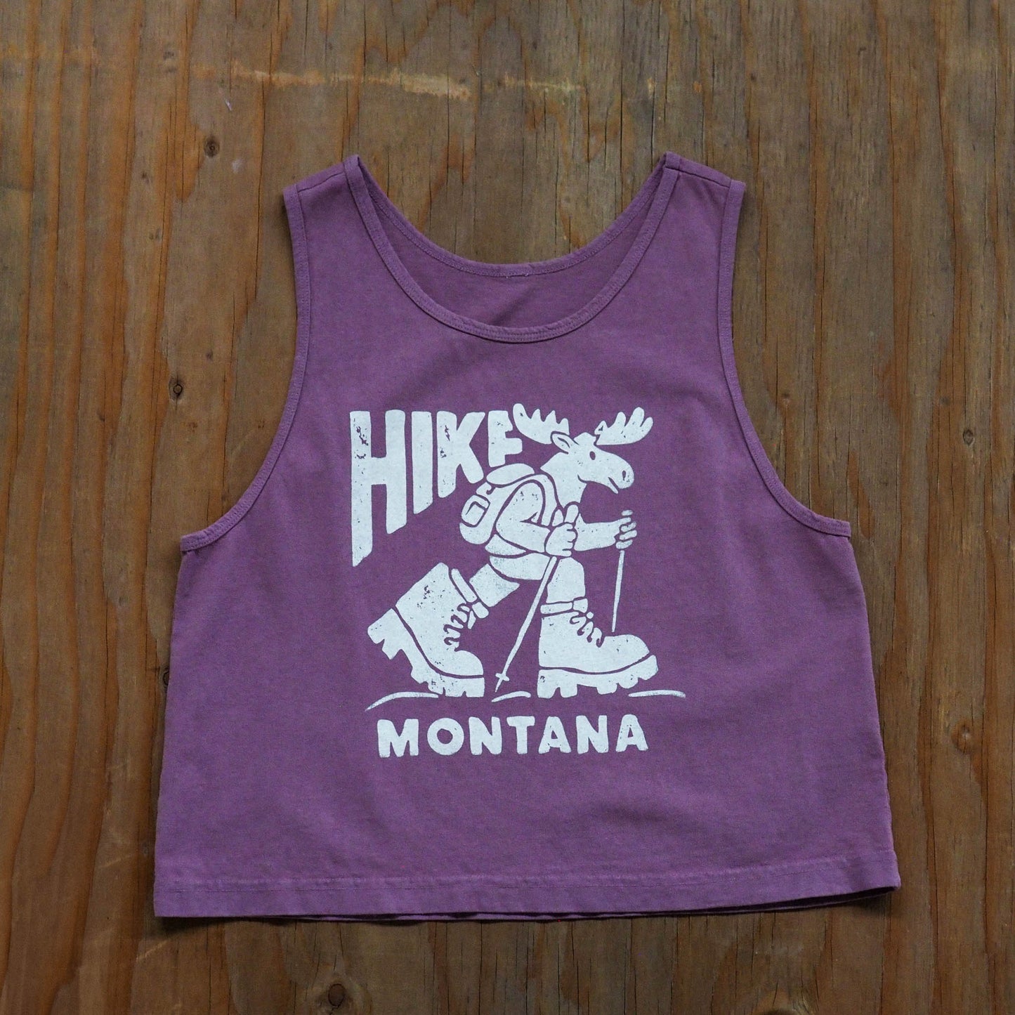 "Hike Montana" Mid Tank in Mauve - Intrigue Ink Visit Bozeman, Unique Shopping Boutique in Montana, Work from Home Clothes for Women